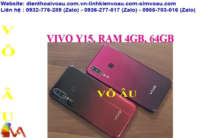 VIVO Y15, RAM 4GB, 64GB MÀU ĐỎ