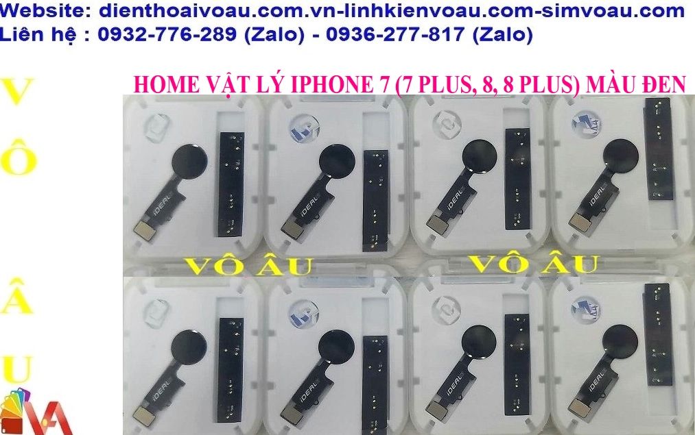 NÚT HOME VẬT LÝ IPHONE 7 (7 PLUS, 8, 8 PLUS) MÀU ĐEN