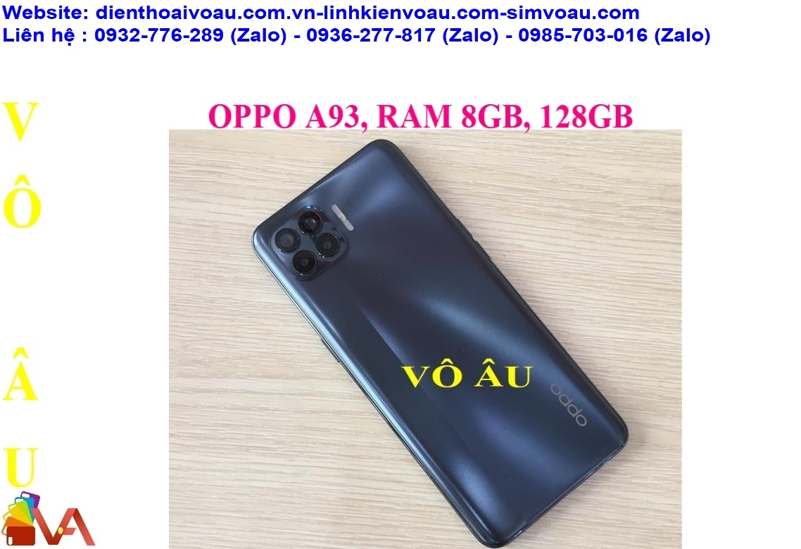 OPPO A93, RAM 8GB, 128GB MÀU ĐEN