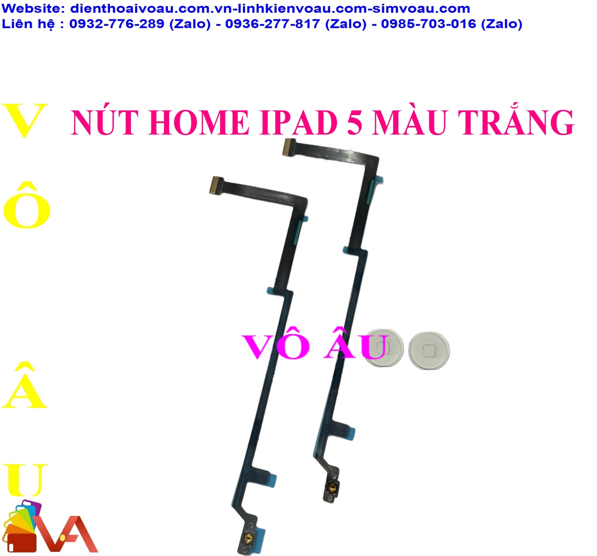 NÚT HOME IPAD 5 MÀU TRẮNG