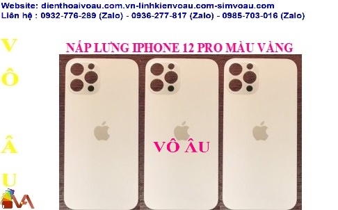 NẮP LƯNG IPHONE 12 PRO MÀU VÀNG