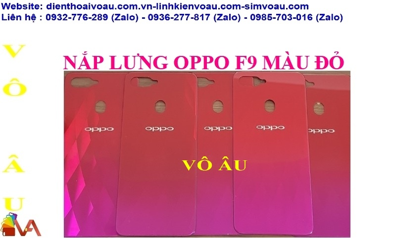 NẮP LƯNG OPPO F9 MÀU ĐỎ KHÔNG CÓ KÍNH CAMERA