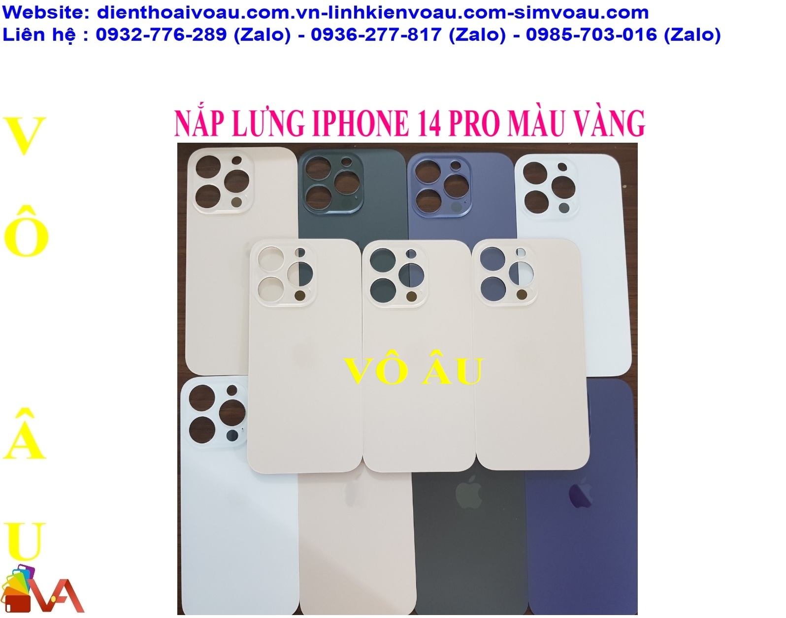 NẮP LƯNG IPHONE 14 PRO MÀU VÀNG