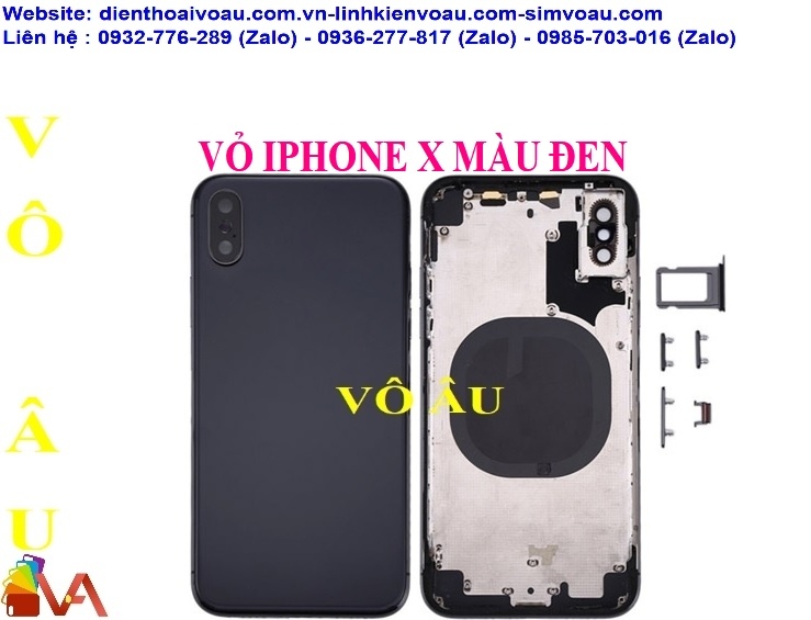 VỎ IPHONE X MÀU ĐEN ZIN