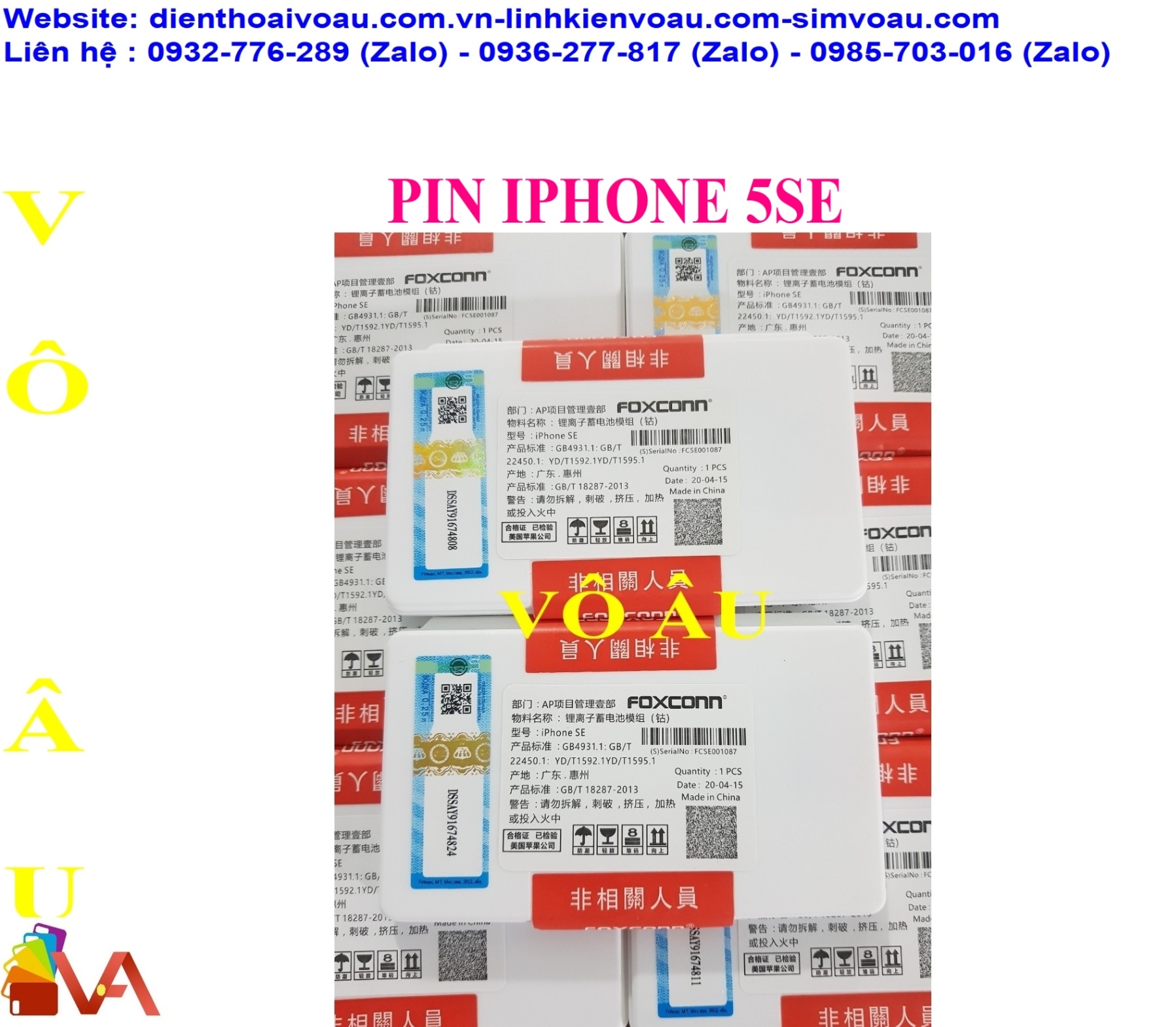 PIN IPHONE 5SE ZIN FOXCONN