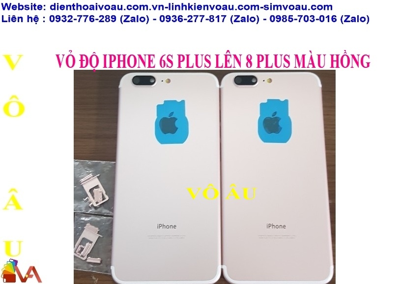 VỎ IPHONE 6S PLUS ĐỘ LÊN 8 PLUS MÀU HỒNG