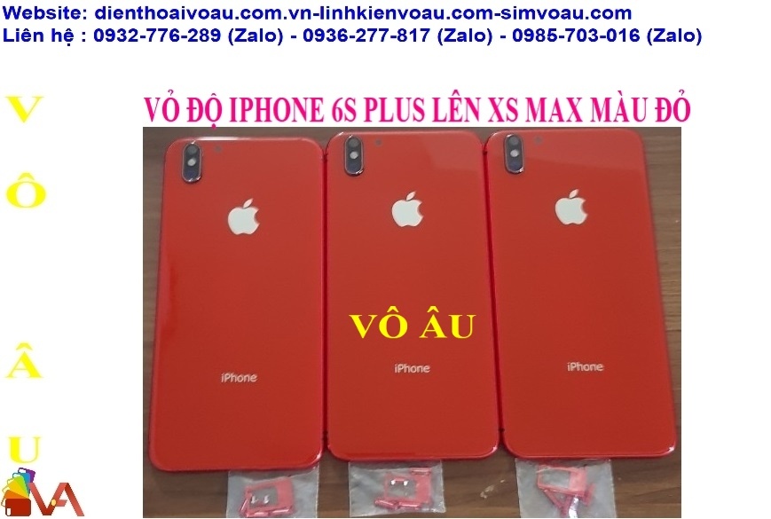 VỎ IPHONE 6S PLUS ĐỘ LÊN XS MAX MÀU ĐỎ