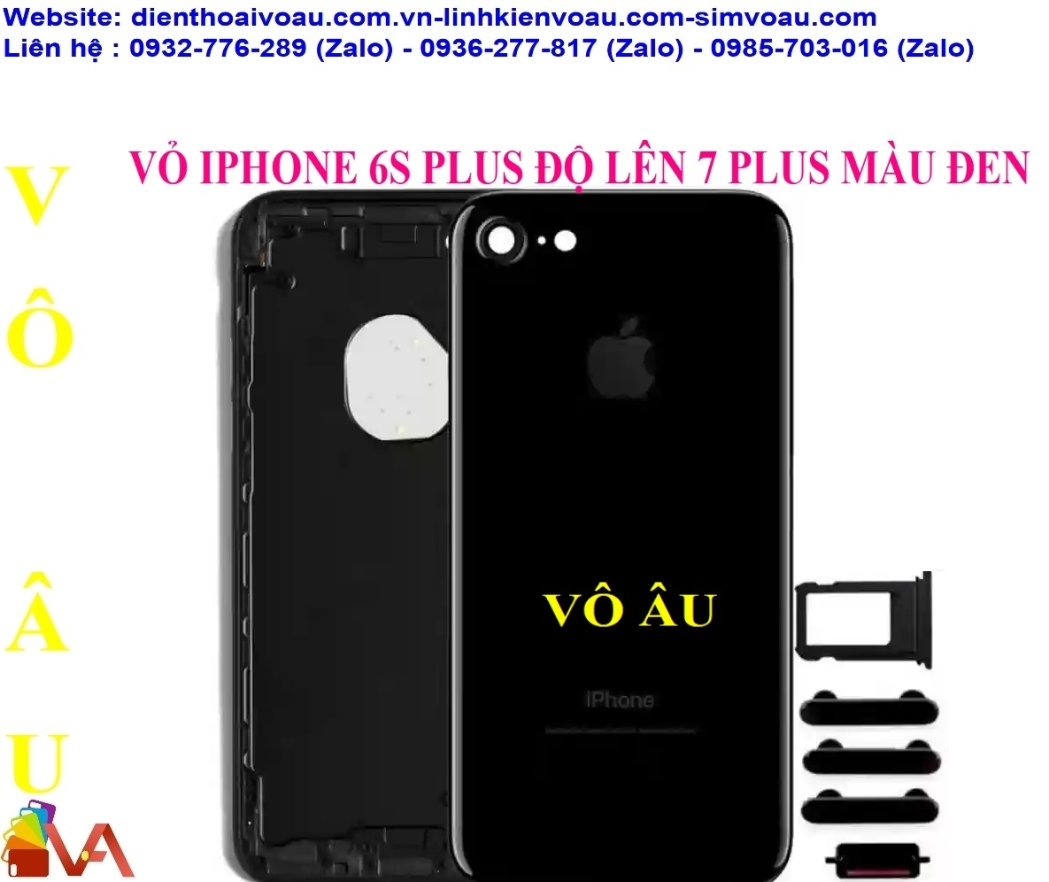 VỎ IPHONE 6S PLUS ĐỘ LÊN IPHONE 7 PLUS MÀU ĐEN