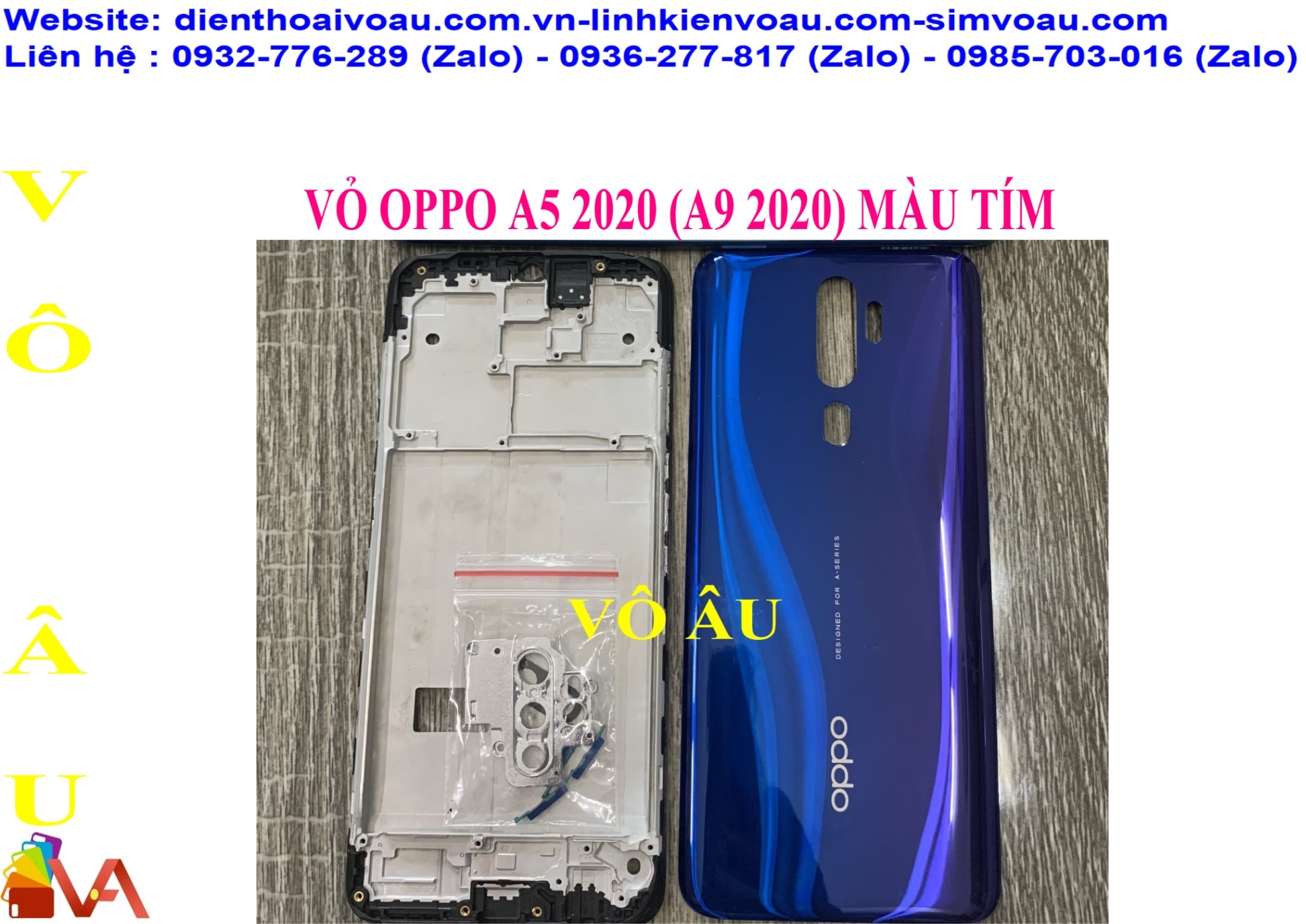 VỎ OPPO A5 2020 MÀU TÍM