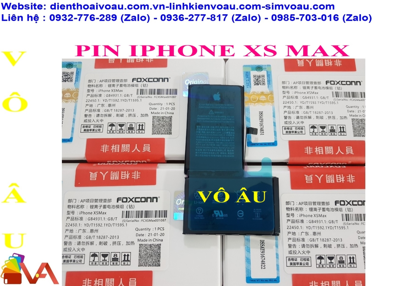 PIN IPHONE XS MAX ZIN FOXCONN