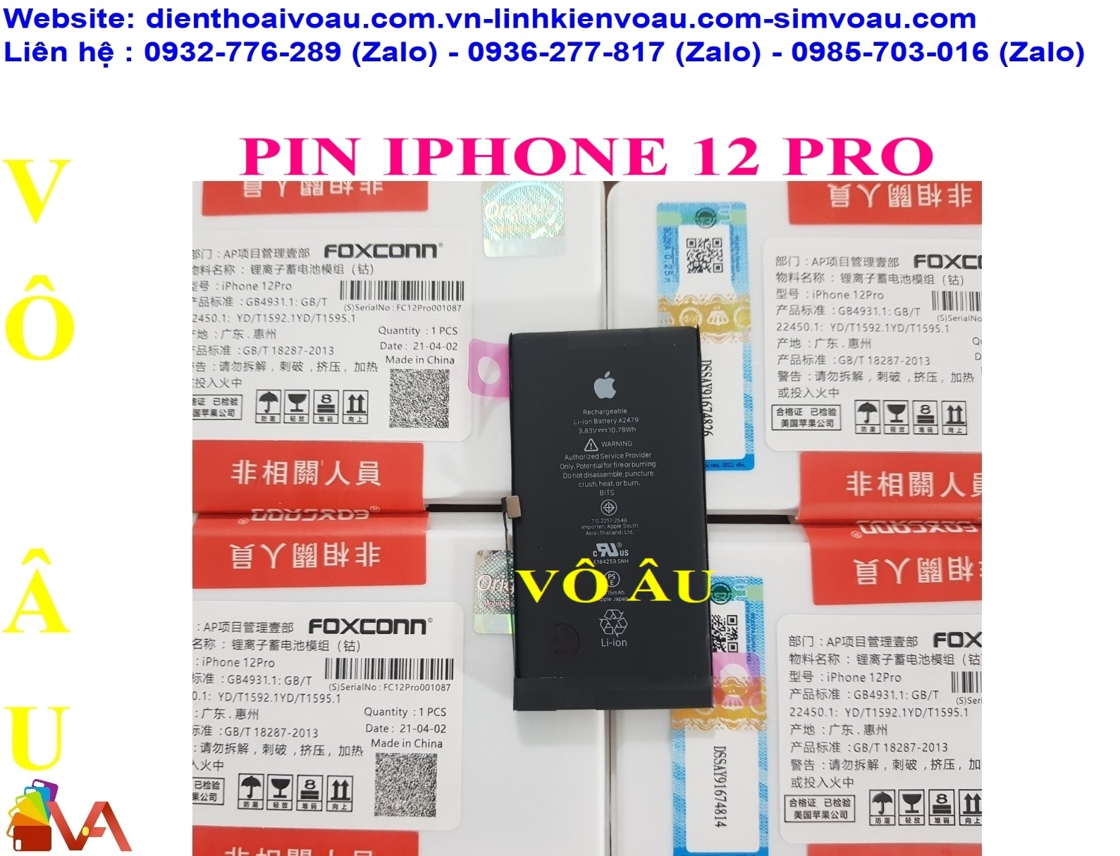 PIN IPHONE 12 PRO ZIN FOXCONN