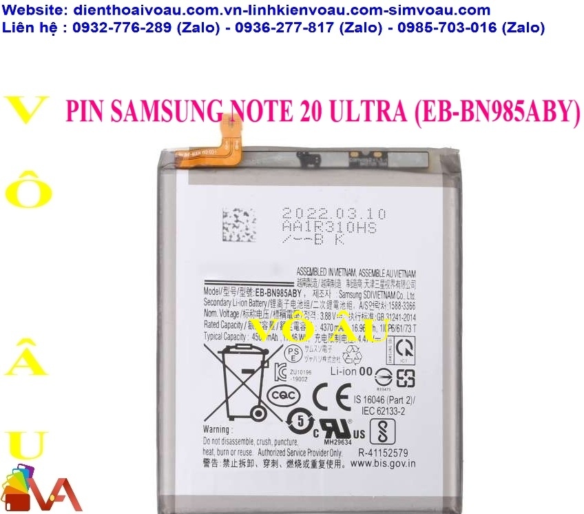 PIN SAMSUNG NOTE 20 ULTRA ZIN