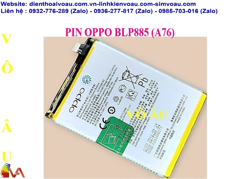 PIN OPPO BLP885 (A76) ZIN