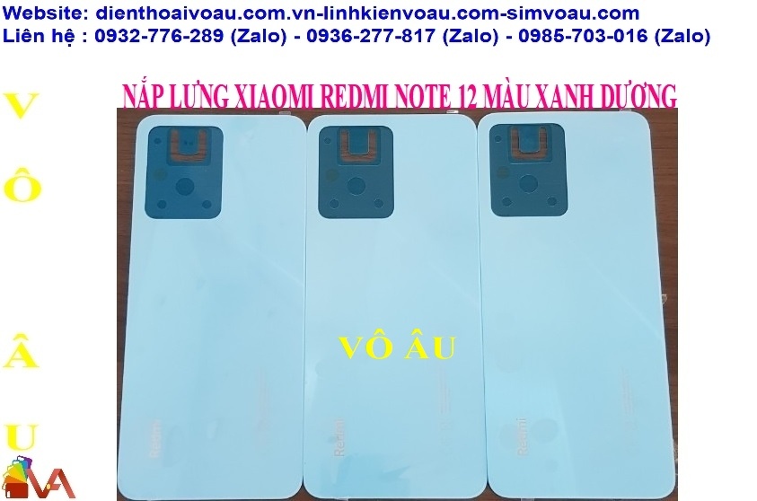 NẮP LƯNG XIAOMI REDMI NOTE 12 MÀU XANH DƯƠNG