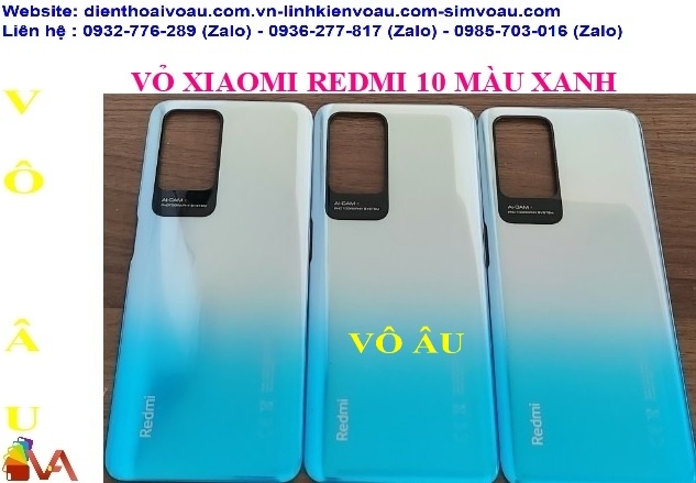 NẮP LƯNG XIAOMI REDMI 10 MÀU XANH DƯƠNG