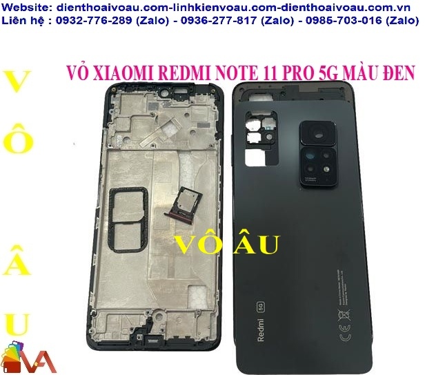 VỎ XIAOMI REDMI NOTE 11 PRO 5G MÀU ĐEN