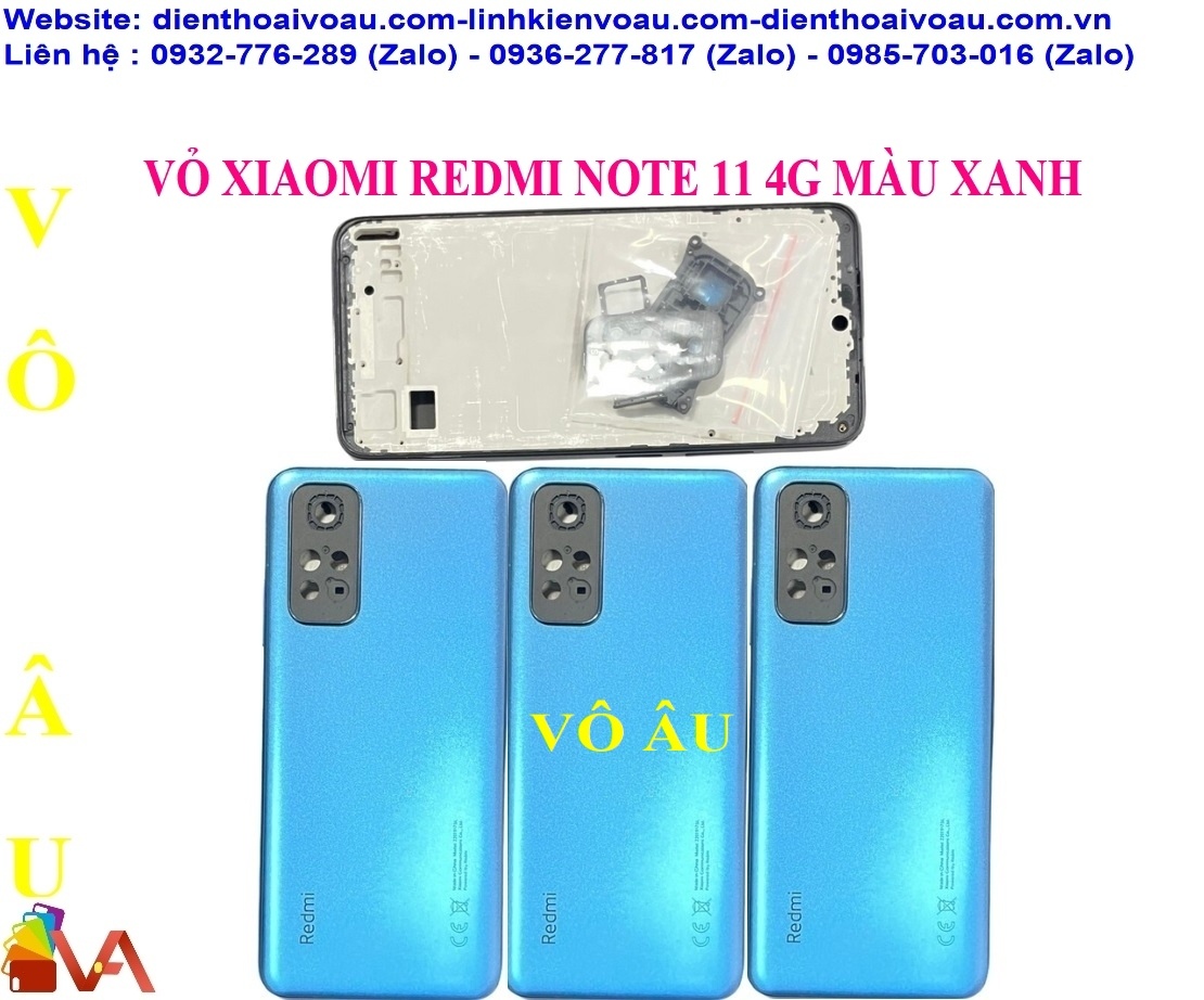 VỎ XIAOMI REDMI NOTE 11 4G MÀU XANH