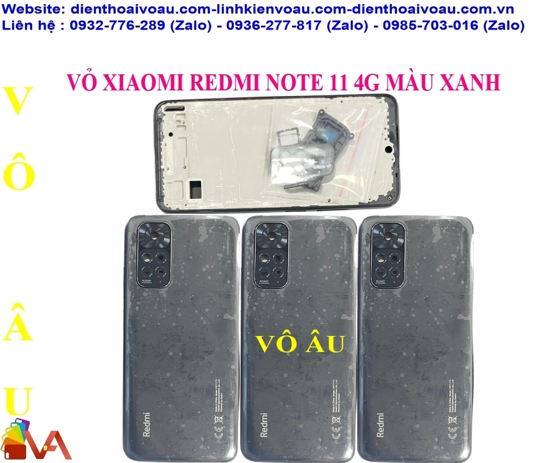 VỎ XIAOMI REDMI NOTE 11 4G MÀU ĐEN