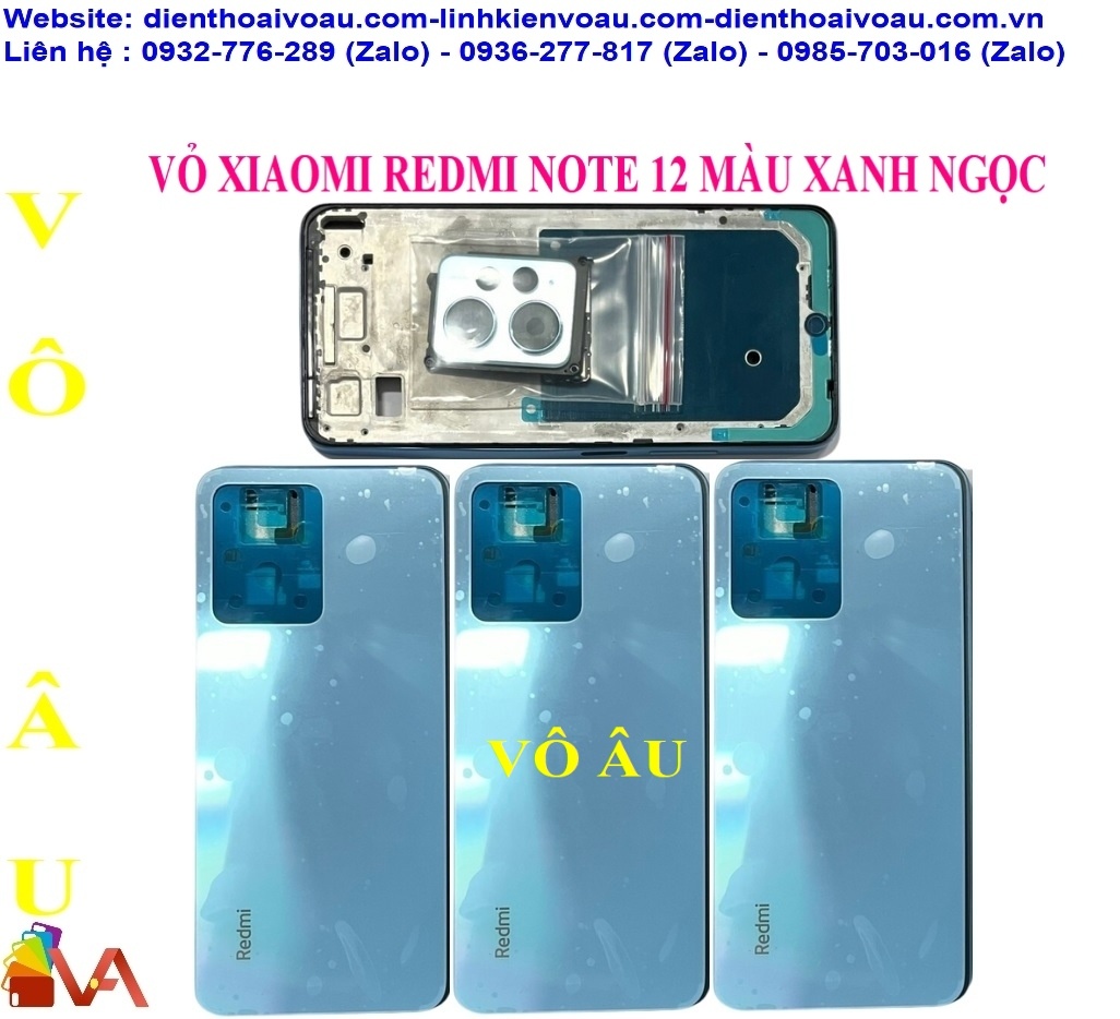 VỎ XIAOMI REDMI NOTE 12 MÀU XANH NGỌC