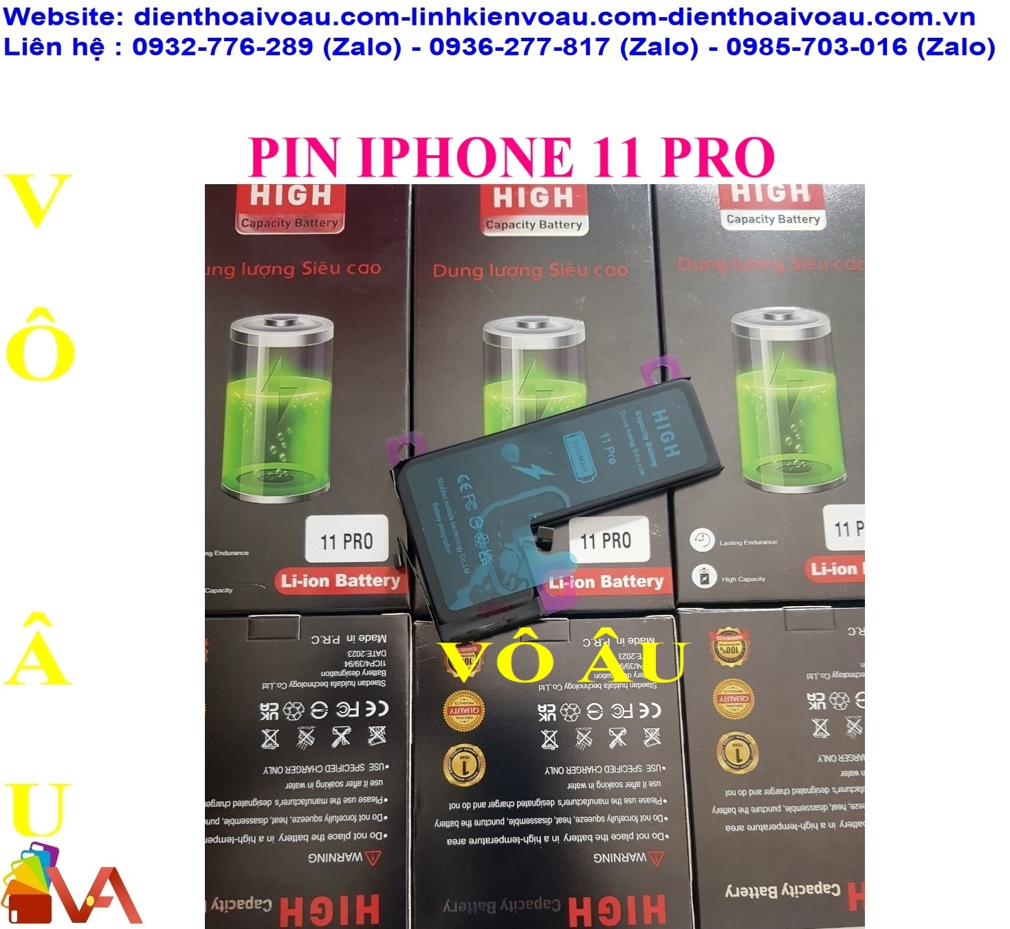 PIN IPHONE 11 PRO ZIN HỘP DUNG LƯỢNG CAO