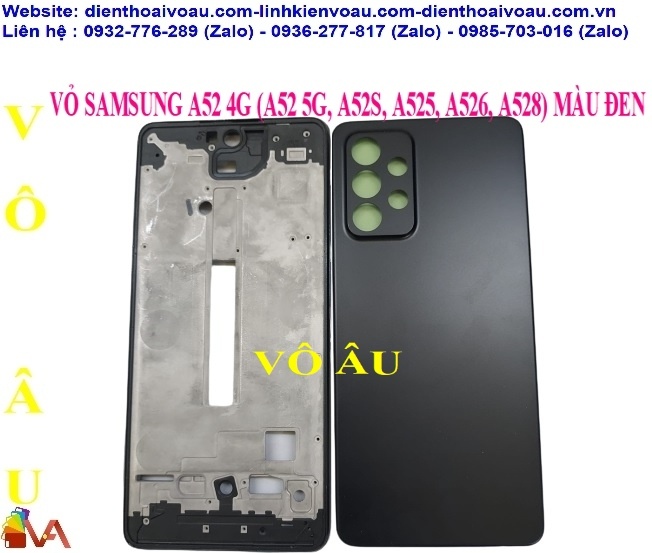 VỎ SAMSUNG A52 4G (A52 5G, A52S, A525, A526, A528) MÀU ĐEN