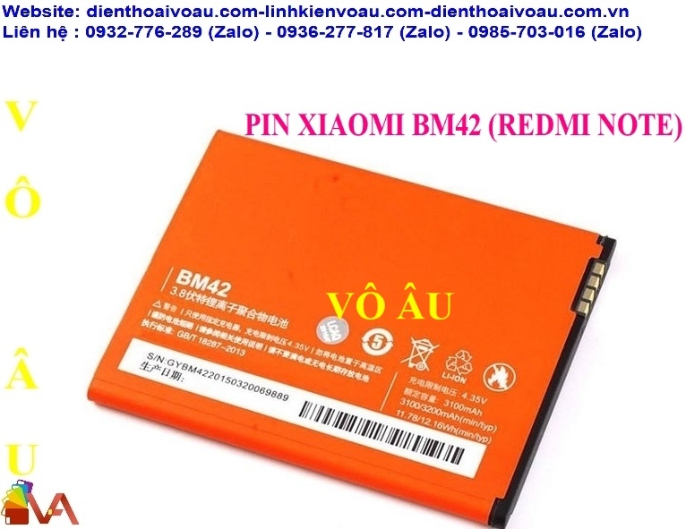 PIN XIAOMI BM42 (REDMI NOTE)