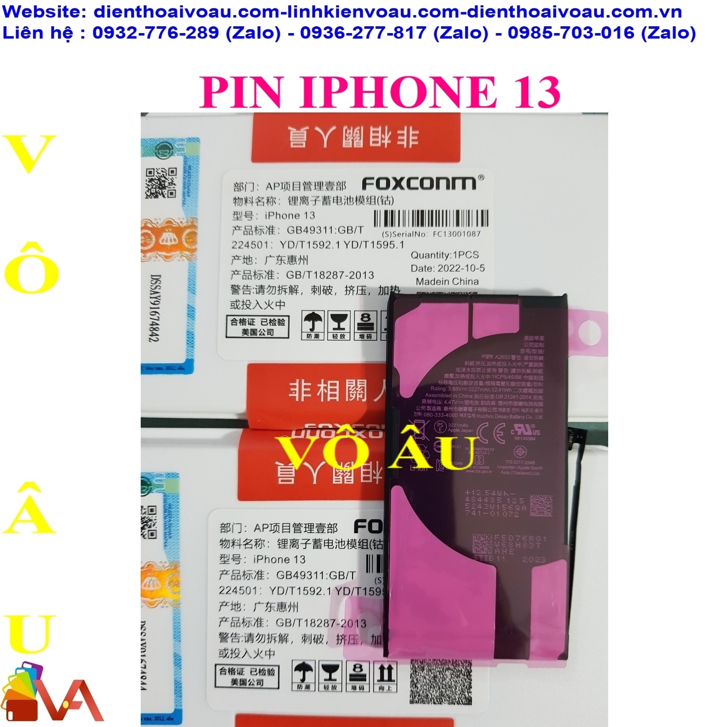 PIN IPHONE 13 ZIN FOXCONN