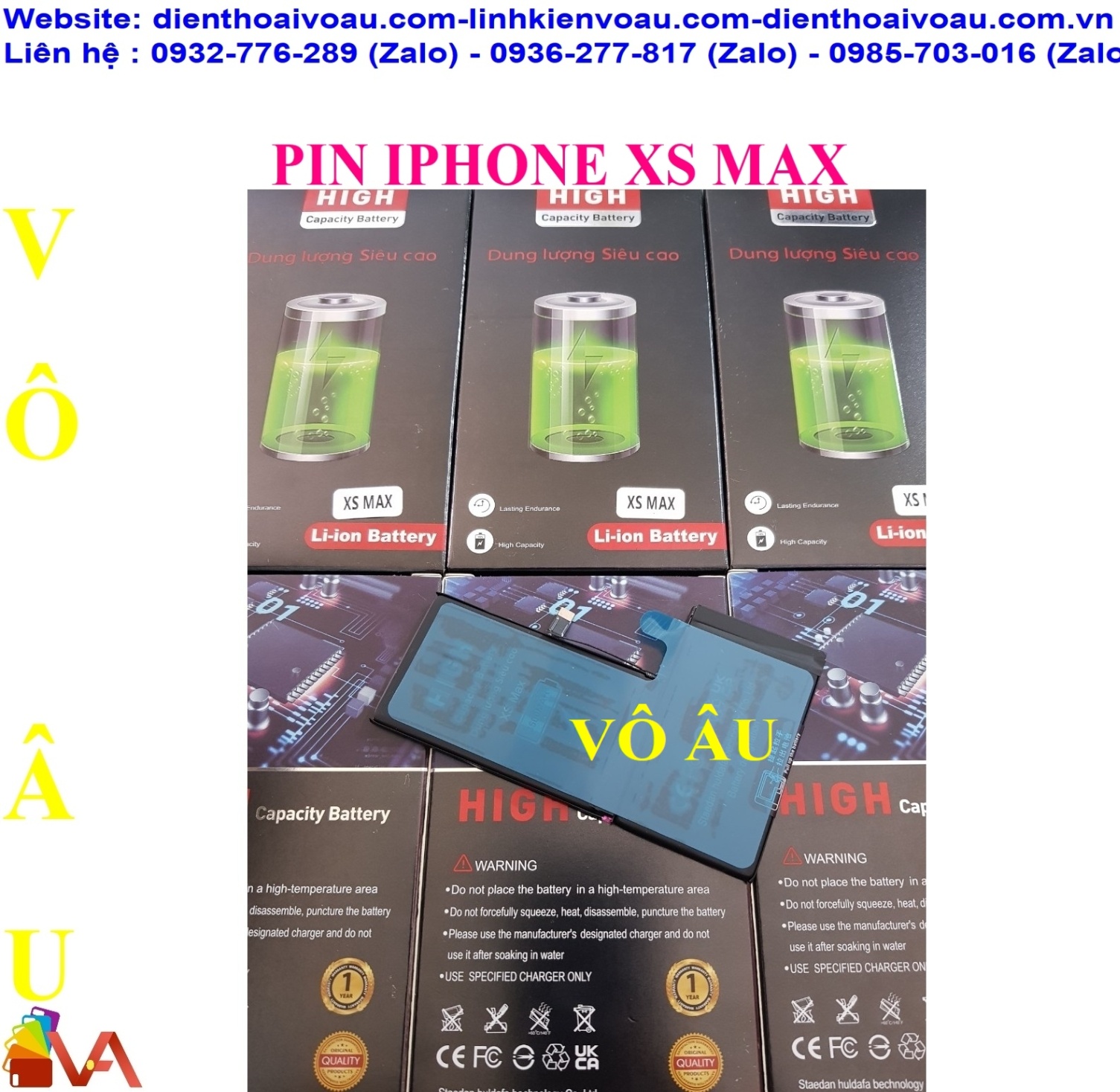 PIN IPHONE XS MAX ZIN HỘP DUNG LƯỢNG CAO