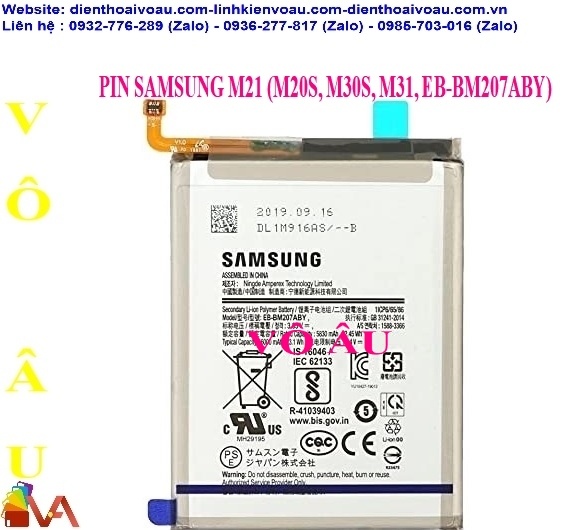 PIN SAMSUNG M21 (M20S, M30S, M31, EB-BM207ABY) ZIN