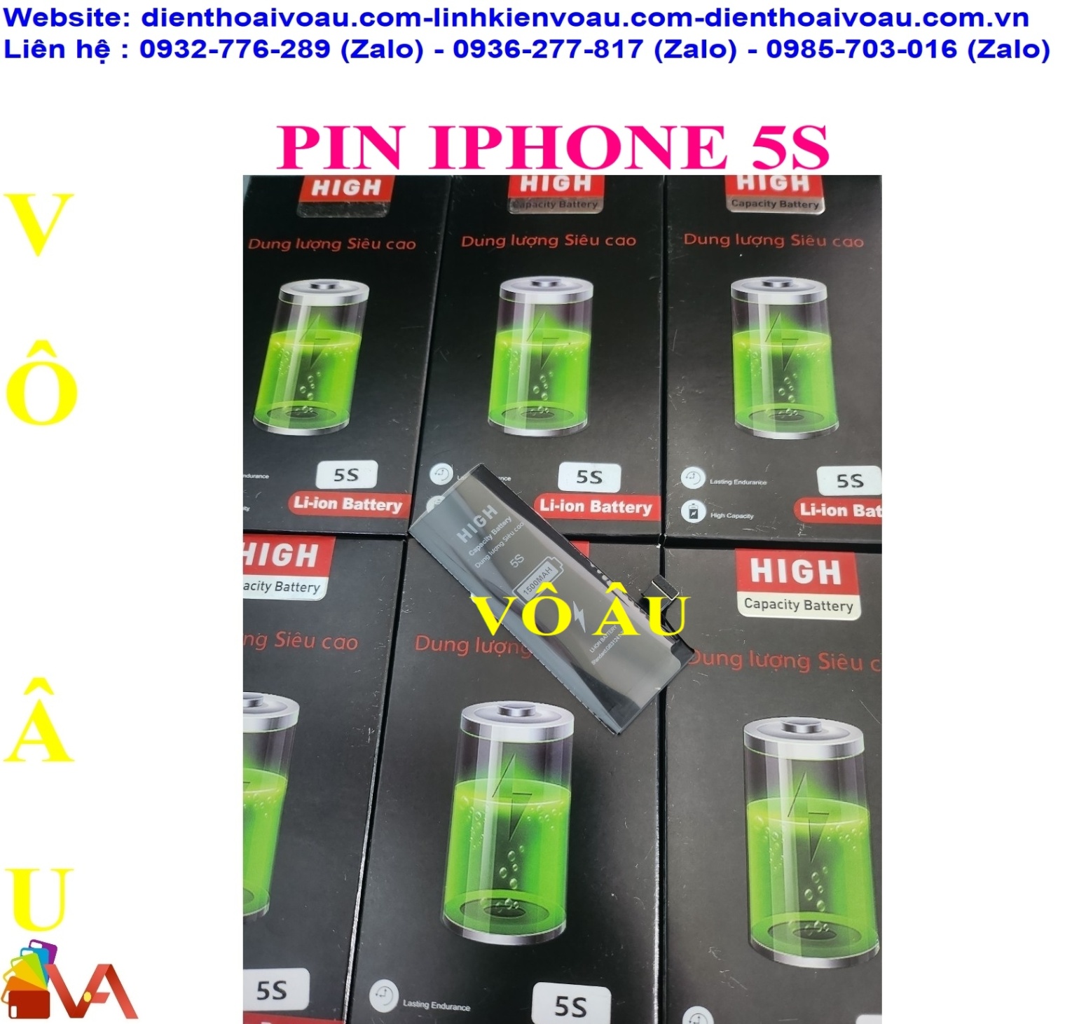 PIN IPHONE 5S ZIN HỘP DUNG LƯỢNG CAO