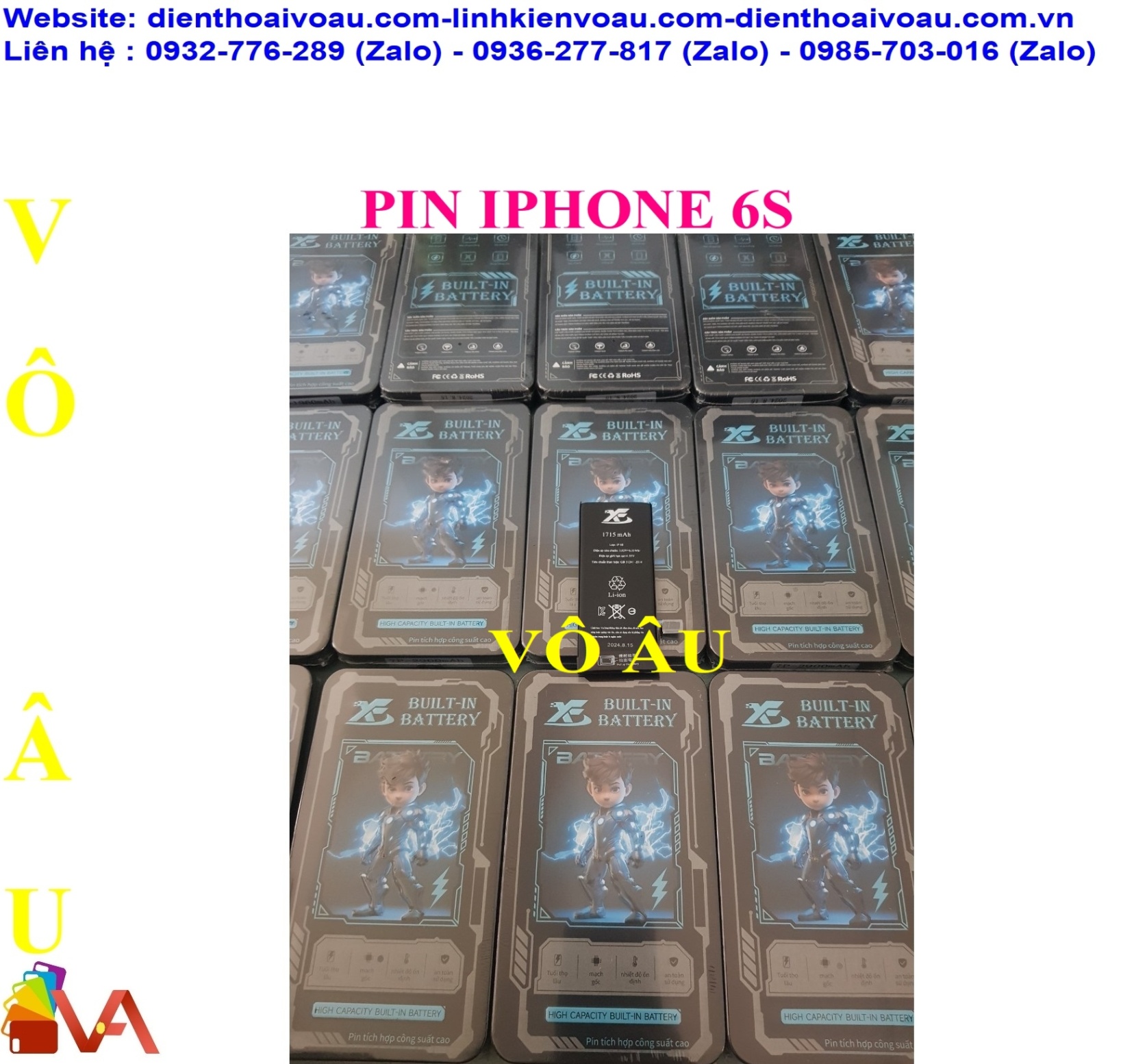 PIN IPHONE 6S ZIN DUNG LƯỢNG CHUẨN HỘP SẮT