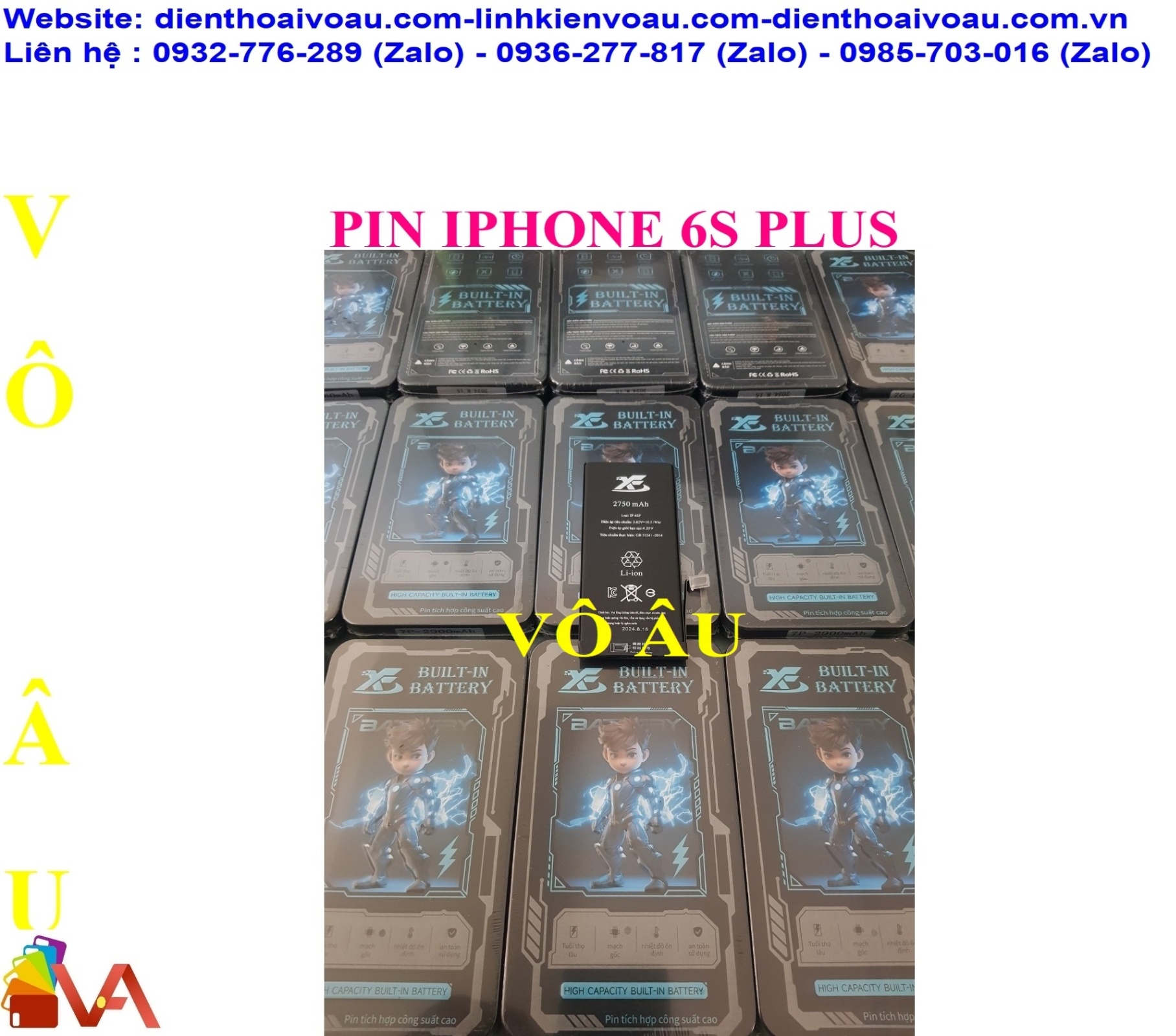 PIN IPHONE 6S PLUS ZIN DUNG LƯỢNG CHUẨN HỘP SẮT