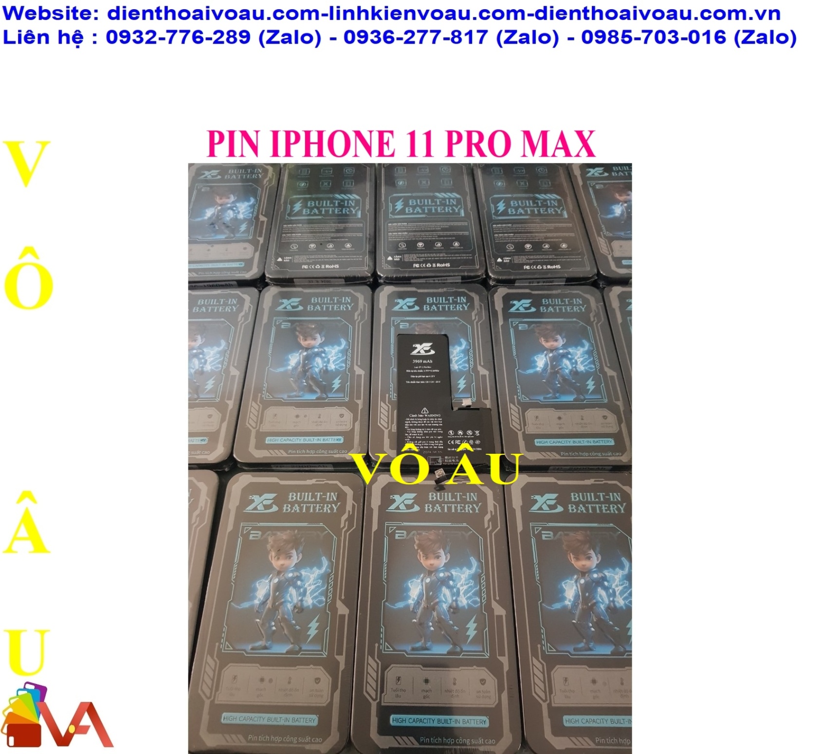 PIN IPHONE 11 PRO MAX ZIN DUNG LƯỢNG CHUẨN HỘP SẮT