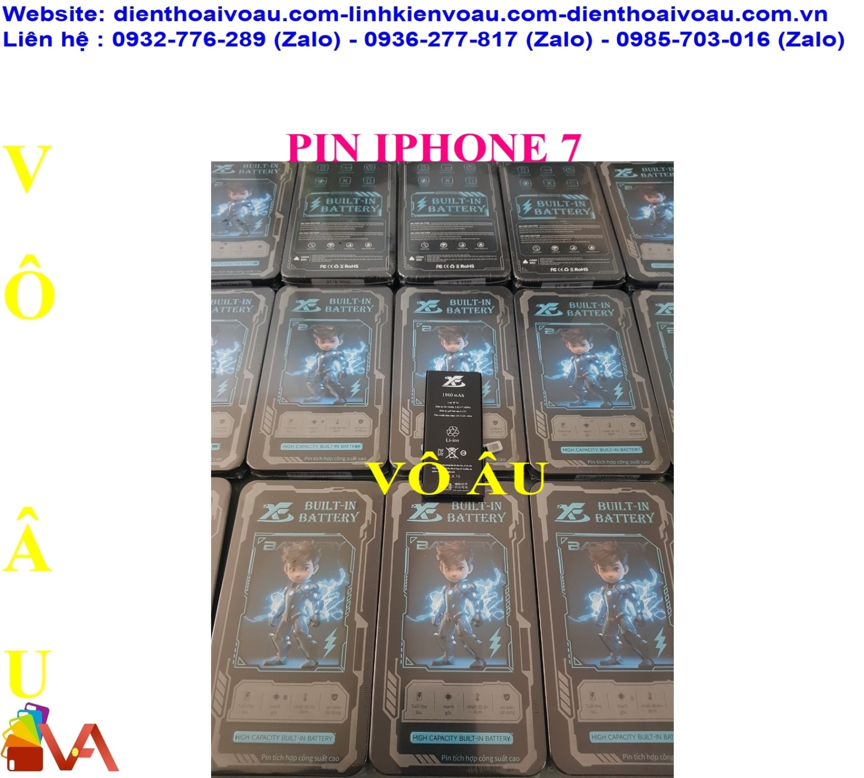 PIN IPHONE 7 ZIN DUNG LƯỢNG CHUẨN HỘP SẮT