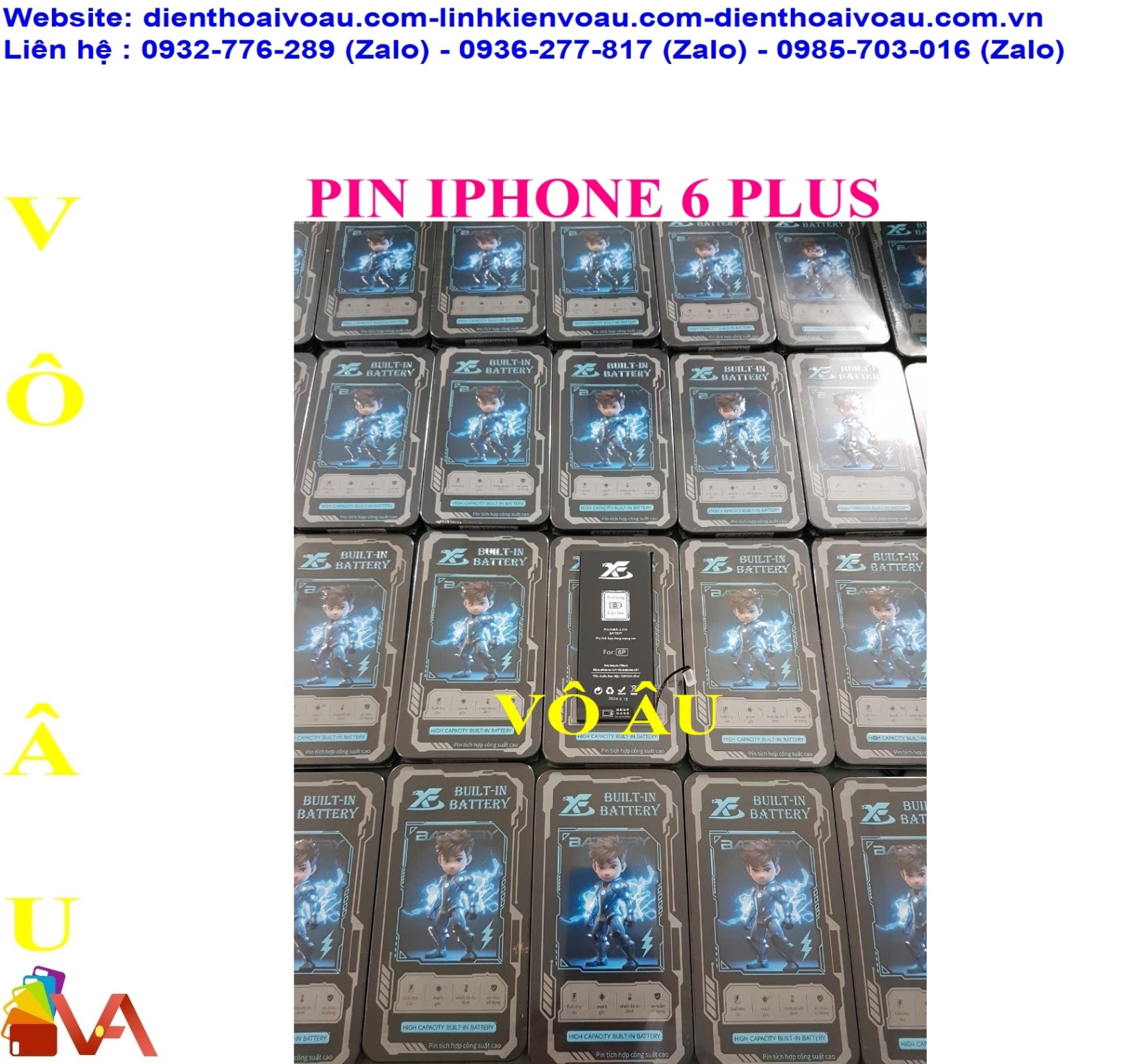 PIN IPHONE 6 PLUS ZIN DUNG LƯỢNG CAO HỘP SẮT