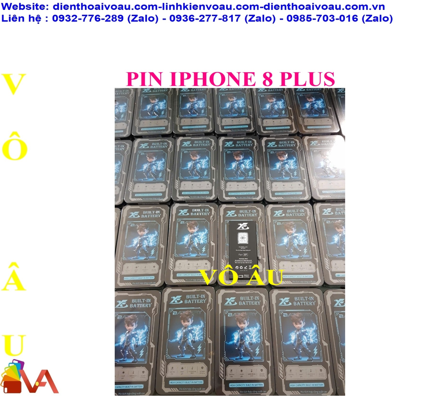 PIN IPHONE 8 PLUS ZIN DUNG LƯỢNG CAO HỘP SẮT