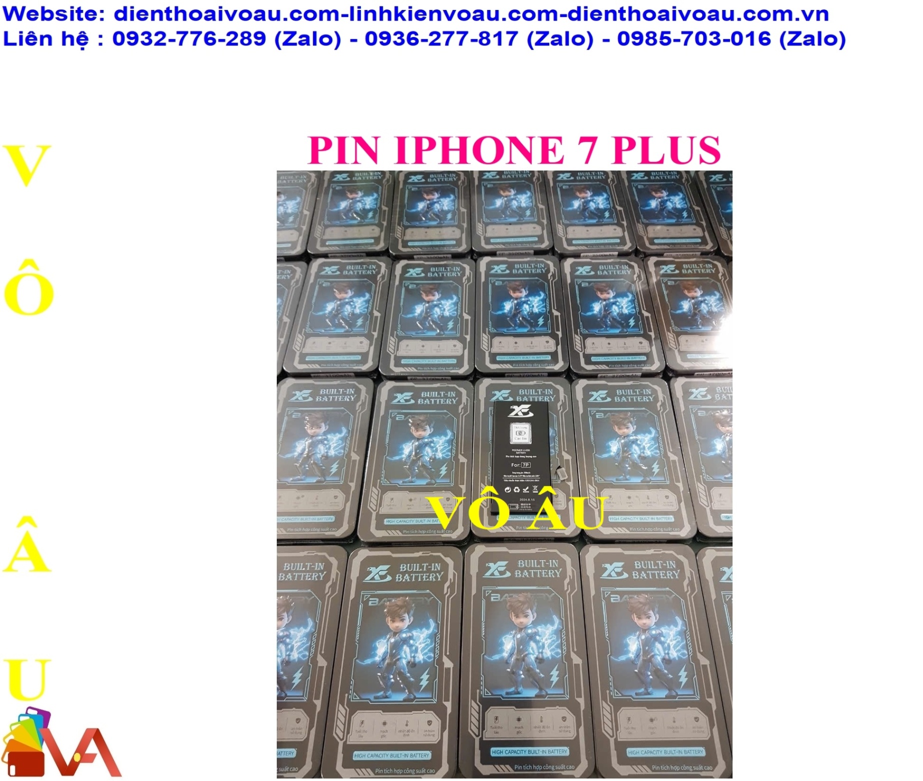 PIN IPHONE 7 PLUS ZIN DUNG LƯỢNG CAO HỘP SẮT