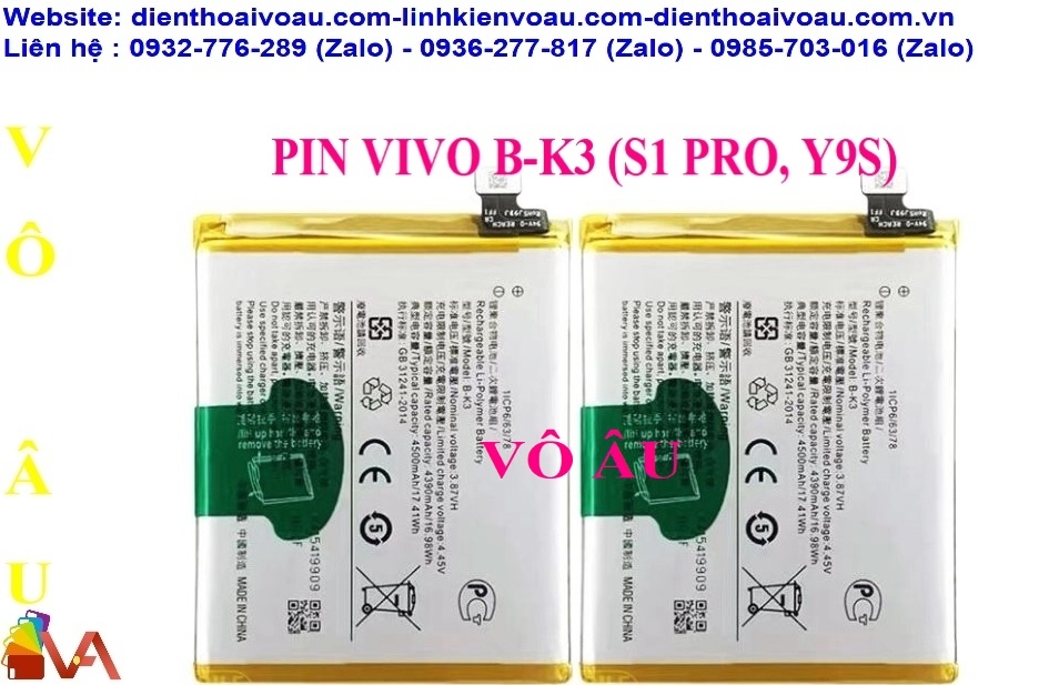 PIN VIVO S1 PRO (B-K3, Y9S) ZIN