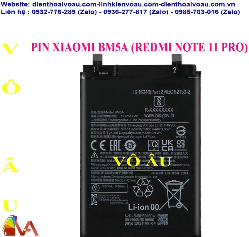 PIN XIAOMI REDMI NOTE 11 PRO ZIN