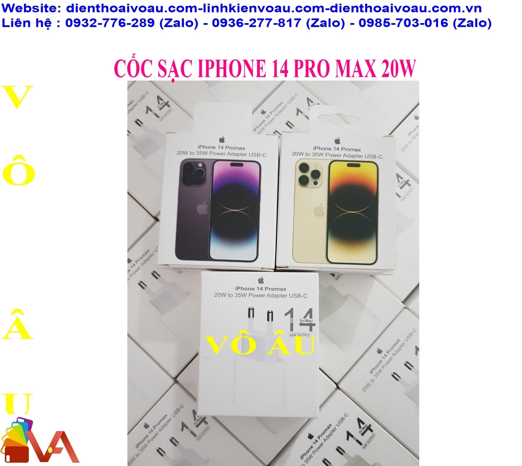 CỐC IPHONE 14 PRO MAX 20W ZIN HỘP