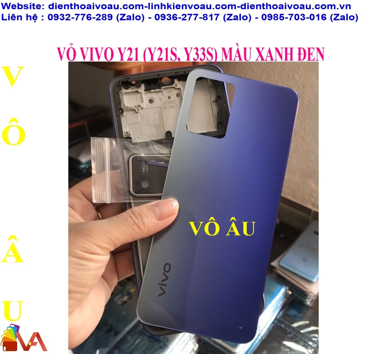 VỎ VIVO Y33S MÀU XANH ĐEN FULL BỘ