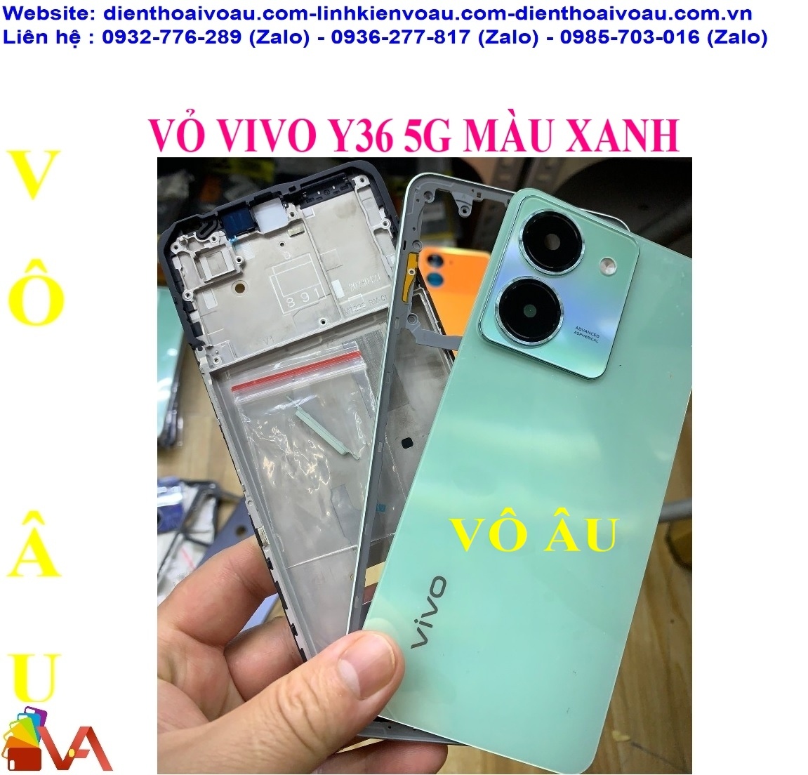 VỎ VIVO Y36 5G MÀU XANH ZIN