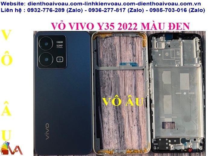 VỎ VIVO Y35 2022 MÀU ĐEN ZIN