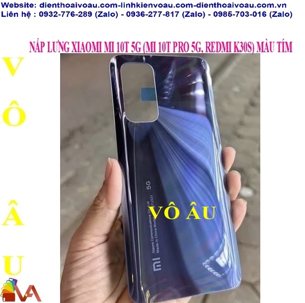 NẮP LƯNG XIAOMI MI 10T 5G MÀU TÍM