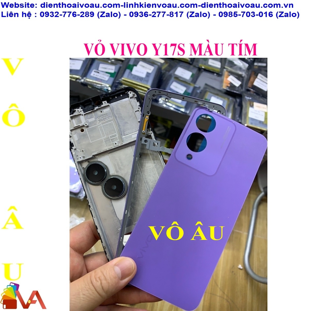 VỎ VIVO Y17S MÀU TÍM ZIN