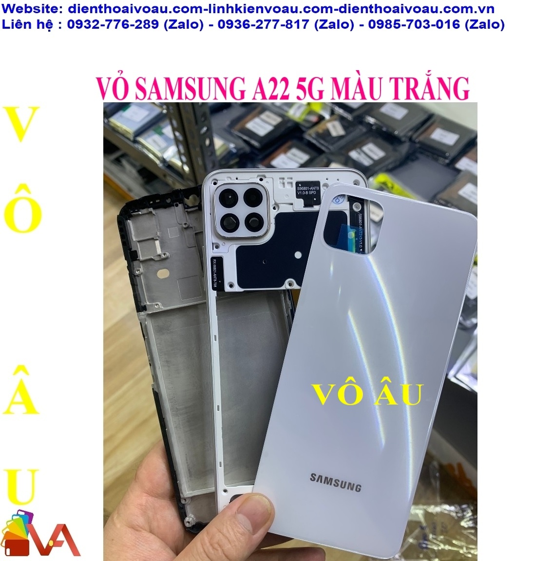 VỎ SAMSUNG A22 5G MÀU TRẮNG