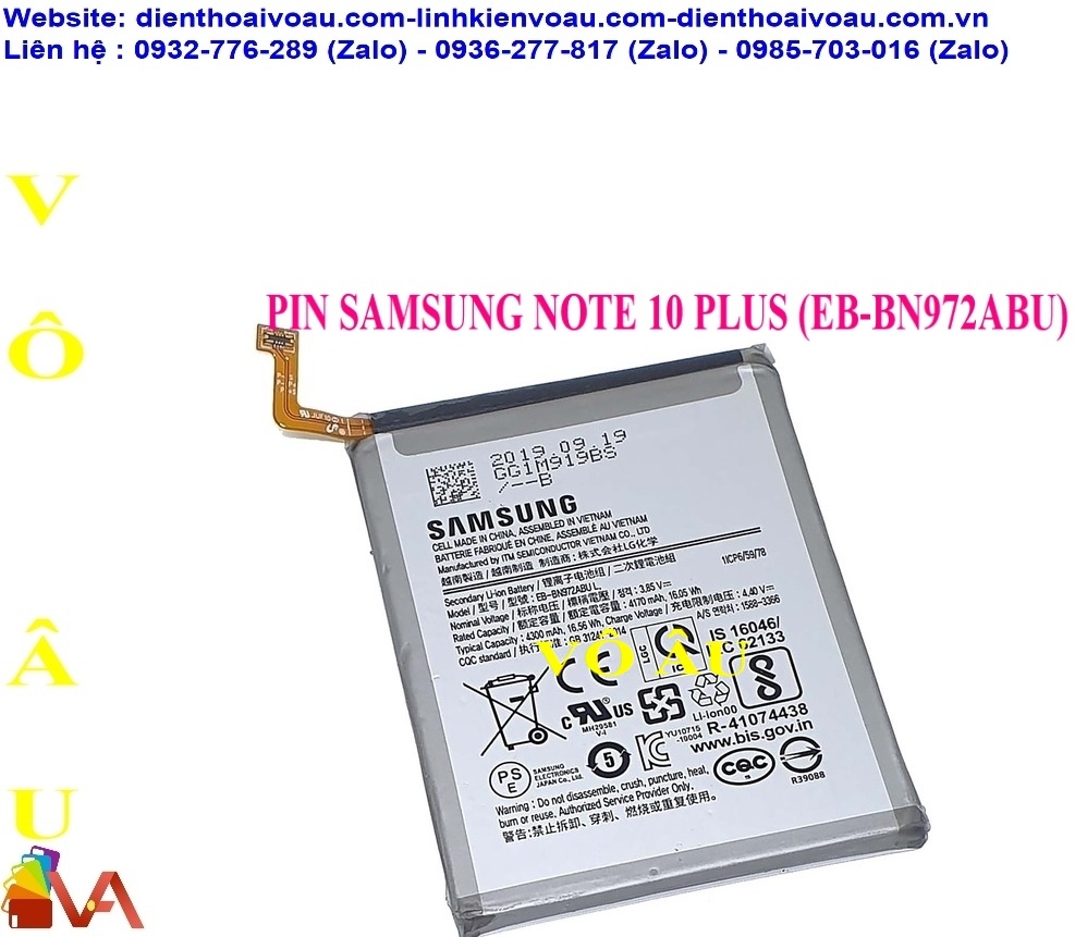 PIN SAMSUNG NOTE 10 PLUS (EB-BN972ABU) ZIN