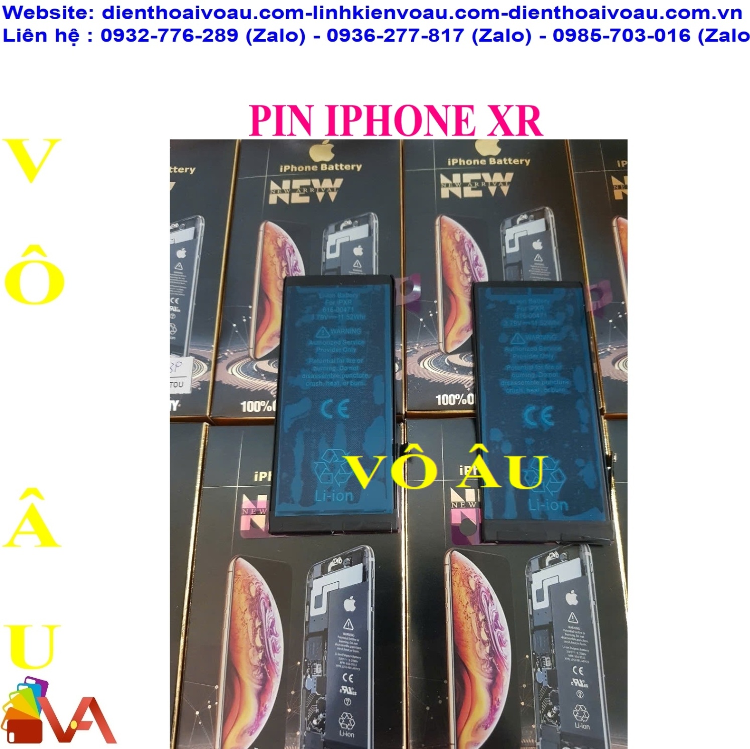PIN IPHONE XR DUNG LƯỢNG CHUẨN ZIN HỘP