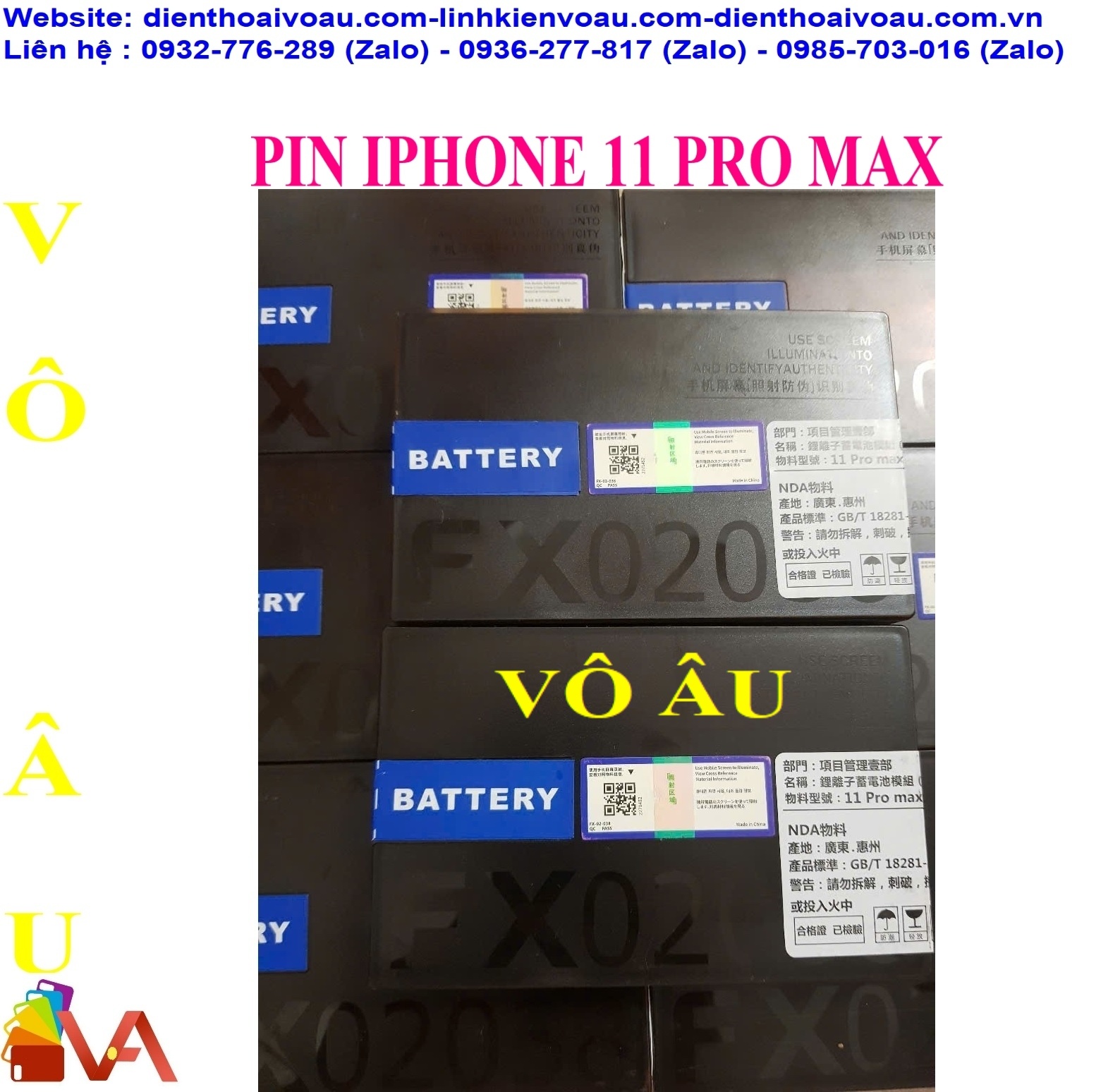 PIN IPHONE 11 PRO MAX DUNG LƯỢNG CAO FOXCONN