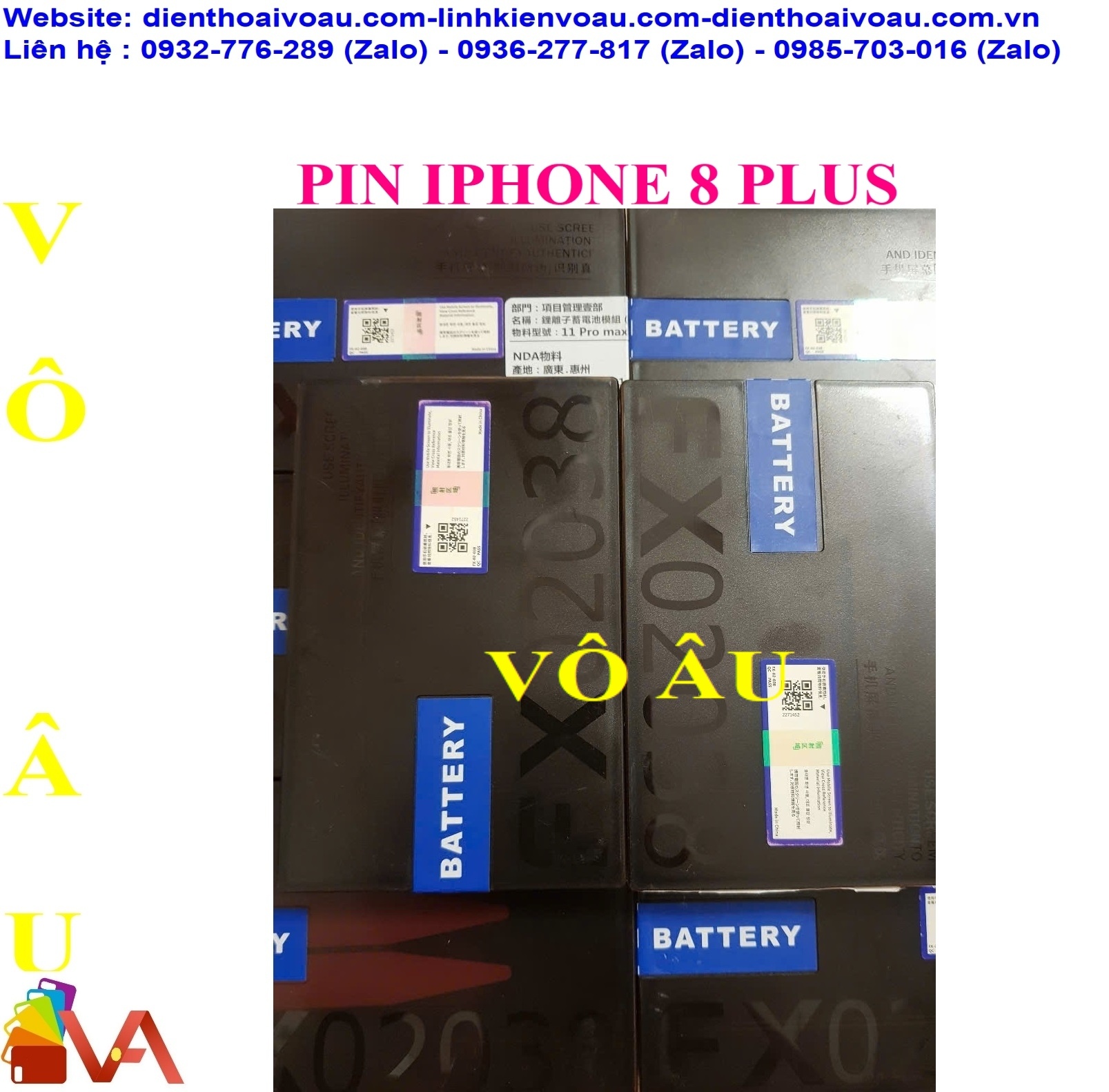 PIN IPHONE 8 PLUS DUNG LƯỢNG CAO FOXCONN